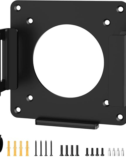 Metal Mount for GMKtec Mini PC VESA Wall and Under Desk Mount for GMKtec G6/ M6/ M5/ K9/ K8/ K7/ K6/ K5 Mini Desktop Computer Mounting Bracket with Cable Ties Micro PC Holder for GMKtec