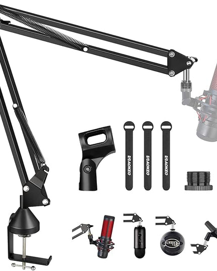 Microphone Arm,Aokeo AK-35 Microphone Desk Stand-Microphone Suspension Boom Scissor Arm Stand For Blue Yeti,Blue Snowball iCE,QuadCast,Elgato