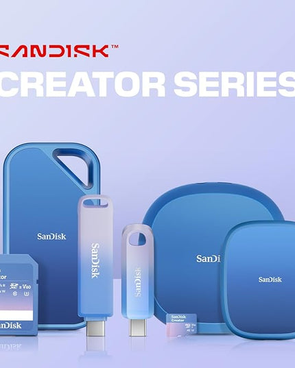 SanDisk 1TB Creator Phone SSD - Up to 1,000 MB/s - Compatible with MagSafe for Your USB-C Smartphone - Shoot in ProRes with iPhone 15 Pro/Pro Max and iPhone 16 Pro/Pro Max - SDSSDE62C-1T00-G25