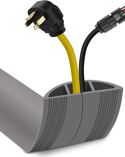 Floor Cord Cover 3.3FT Cord Covers for Wires on Floor Protect Wires & Prevent Trip Hazards, Easy to Cut for Home, Office, School, Concerts, Cavity W0.6in x H0.32in