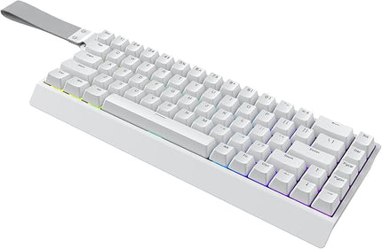 Mer68 SE Wired 68 Keys, Magnetic Switch Mechanical Keyboard, 8KHZ Polling Rate/Latency As 0.125MS/64KHZ All Keys Scan Rate/ARGB, Hot Swappable Gaming Keyboard(White)