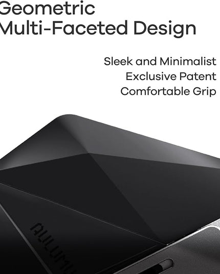 Aulumu A39 Geometric AirPods Pro 3 Case with Lock | Protective Cover with Nylon Buckle | Alloy Armour | Compatible with Apple AirPods Pro 3rd Generation Case (2025) - Gray