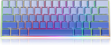 Cherry Profile Side Printed PBT Keycaps, 135 Key Minimalist Double Shot Shine Through Custom Keycap, Gradient Key Cap for Cherry MX Switches Mechanical Keyboard (Purple/Side Print)