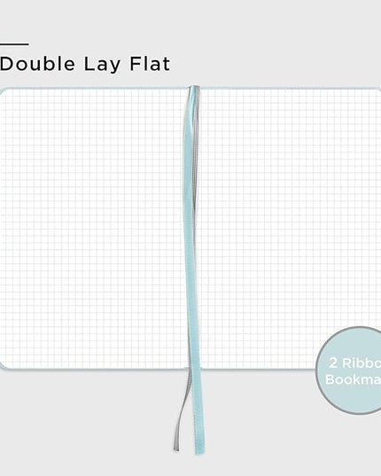 &And Per Se Graph Journal Notebook, 160 Pages, 5.7 x 8 inches College Ruled Thick Paper Notebook Journals for Writing, Grid Hardcover Notebook(1 Pack, cyan)