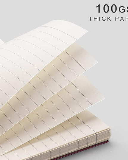 EMSHOI Lined Journal Spiral Notebook 7.48" x 10.15" - 3 Pack 480 Pages 100gsm Thick Paper, B5 Large Notebooks College Ruled, Plastic Hardcover Journals for Writing Women Men Work School Supplies