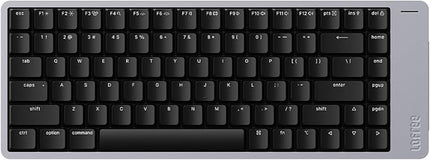 LOFREE Flow2 Low-Profile Mechanical Keyboard, Aluminum Alloy with Pulse Tactile Switches, Rechargeable Wireless Keyboards with 3 Mode Connections for Windows, macOS (Space Gray, 84 Keys)