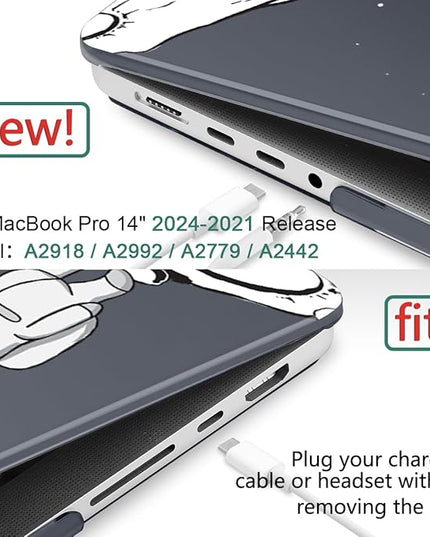 DONGKE Case for M5 MacBook Pro 14 inch 2025 2024-2021 M4 M3 M2 M1, Plastic Hard Shell Cover Compatible with A3434 A3112 A3401 A3185 A2992 A2779 A2442, Retina XDR Display & Touch ID, Astronaut