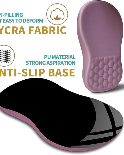 Hokafenle Ergonomic Mouse Pad Wrist Support with Massage Design, Wrist Rest Pain Relief Mousepad with Memory Foam&Non-Slip PU Base, Mouse Pads for Wireless Mouse & Desk (12x8 inch,Dark Pink)