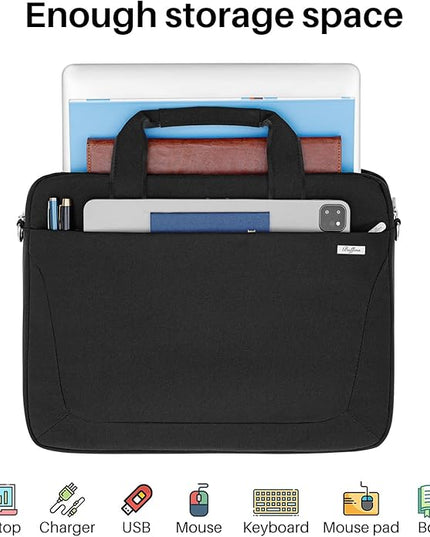 Laptop Shoulder Bag 15.6 16 17.3 Inch for Men Women,Waterproof Computer Carrying Case Messenger Bag Briefcase Work