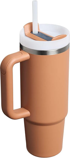 STANLEY Quencher H2.0 Tumbler with Handle and Straw 30 oz | Flowstate 3-Position Lid | Cup Holder Compatible for Travel | Insulated Stainless Steel Cup | BPA-Free |Toast