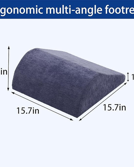 Foot Rest for Under Desk at Work, Ergonomic Under Desk Footrest with Washable Cover for Office, Home & Gaming Leg Elevation Pillow Blue