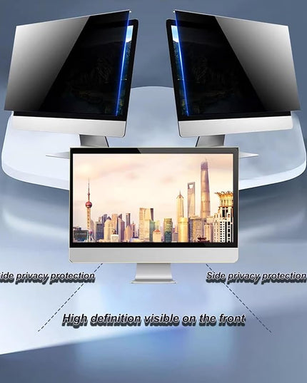 LYLSMGS Hanging Computer Privacy Screen Protector Shield 25 inch 16:9 Widescreen Desktop Monitor, Anti Blue Light & Glare Filter - Compatible with LG Dell HP Acer and More (22.44X13.38 in)