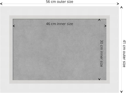 Amanti Art White Framed Magnetic Board 16x22 Small Vision Board for use with Magnets, 100% Metal Sheet to Display Items as Office Decor or for Home Organization in mudroom, Kitchen or Kids Room