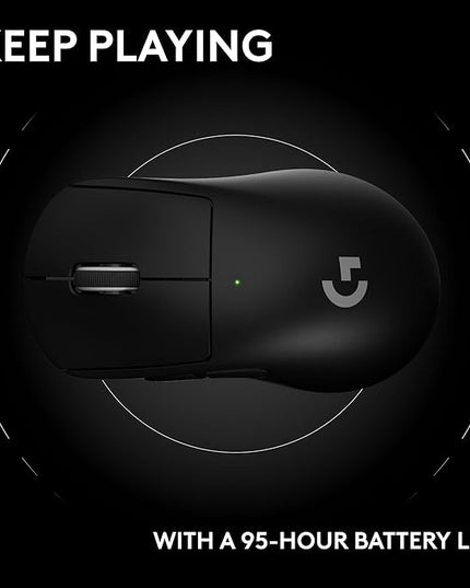 Logitech G PRO X Superlight 2 DEX Wireless Gaming Mouse, 60g pro-Grade Right-Handed Mouse with 5 programmable Buttons, USB-C Charging, 44k DPI Sensor, up to 8 kHz Polling for PC/Mac - Black
