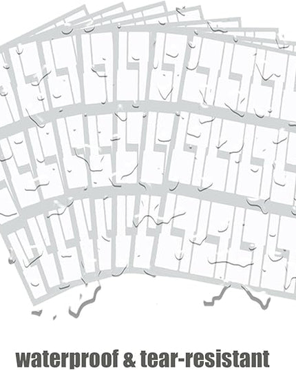 Charging Cable Label Tags, Electrical ID Wire Cords Marker, White Color 240pcs, Write and Print, Waterproof, for Computer, Ethernet, Speaker and Phone Wire Management Sticker
