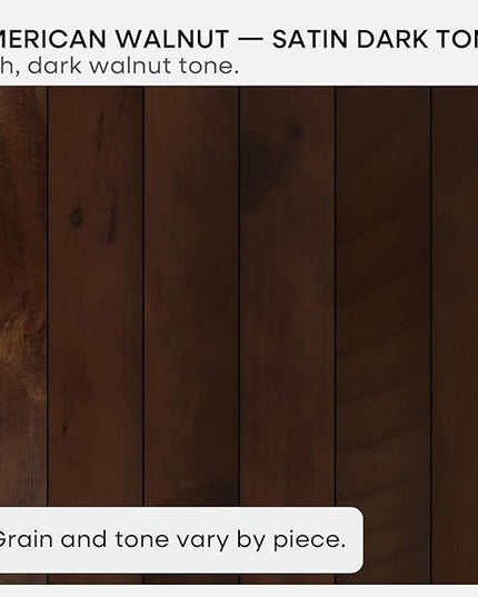 Homeforia 48 inch Walnut Floating Shelf, High End Solid Real Wood Large 48inch Floating Shelves for Wall, Dark Brown 48 inches Long Floating Shelves, Heavy Duty Bracket, 48 X 6.5 X 1.75 inch, Set of 2