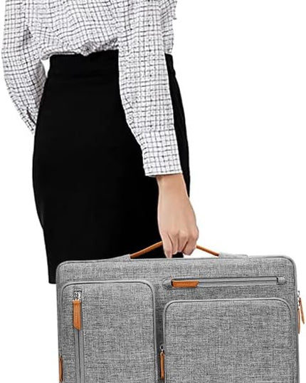 MOSISO 360 Protective Laptop Case 15 inch, 15 inch Laptop Sleeve Compatible with MacBook Air M4 M3 M2 2025 2024 2023, Dell XPS Plus, Side Open Carrying Case with 4 Zipper Pockets&Handle, Gray