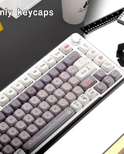 134 Keys MOA PBT Keycaps Set for Cherry Gateron MX Switches Mechanical Keyboard Key Cap (Smart Fish)