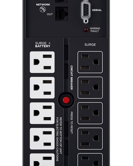CyberPower CP850PFCLCD PFC Sinewave UPS Battery Backup and Surge Protector, 850VA/510W, 10 Outlets, AVR, Mini-Tower; UL Certified