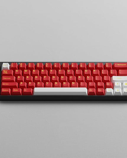 Sumgsn 160 Keys Doubleshot Keycaps Cherry Profile Classic Red Keycaps Set 7u Spacebar Fit for 61/64/87/104/108 Cherry Mx Switches ISO ANSI Layout Mechanical Keyboards Alice Keyboards