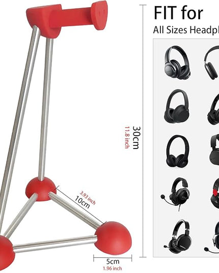 Headphone Stand, Desktop Headset Holder, Desk Earphone Stand, Gaming Headsets, for SteelSeries/Logitech/HyperX/Sony/Beats/Sennheiser/Anker/Xbox, and All Headphones. (red)