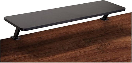 Kantek Ergonomic Mounted Computer Monitor Riser Stand, Floating Desk Shelf, Clamp On Base, Extra-Wide, 39.4" X 10.2" X 5.1", Black