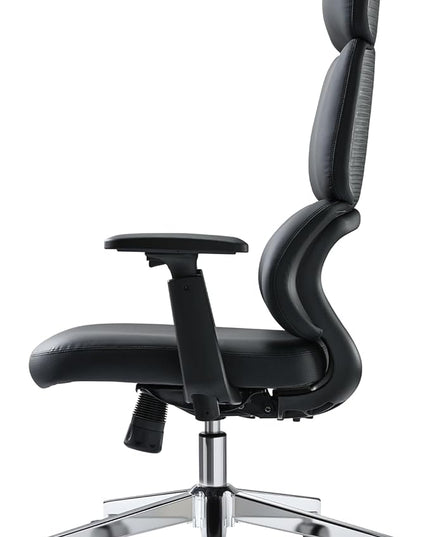 EUREKA ERGONOMIC Remi High Back Office Chair, PU Leather Office Chair with Wheels, Leather Desk Chair, Executive Office Chair Comfy for Home & Office, Black