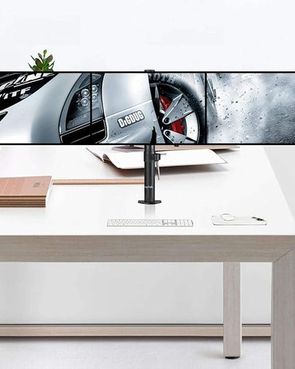 Suptek Triple LED LCD Monitor Desk Mount Heavy Duty Fully Adjustable Stand for 3 / Three Screens up to 27 inch (MD6463)