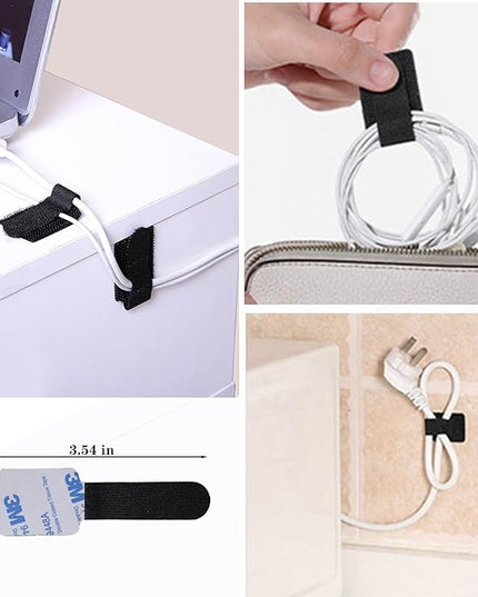 N NOROCME 192 PCS Cable Management Kit 4 Wire Organizer Sleeve,11 Cable Holder,35Cord Clips 10+2 Roll Cable Organizer Straps and 100 Fastening Cable Ties for Computer TV Under Desk, black,clear
