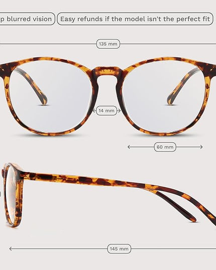 IBOANN Blue Light Glasses for Woman/Men, Fashion Blue Light Glasses Men, Fake Glasses Help Reduce Screen Fatigue