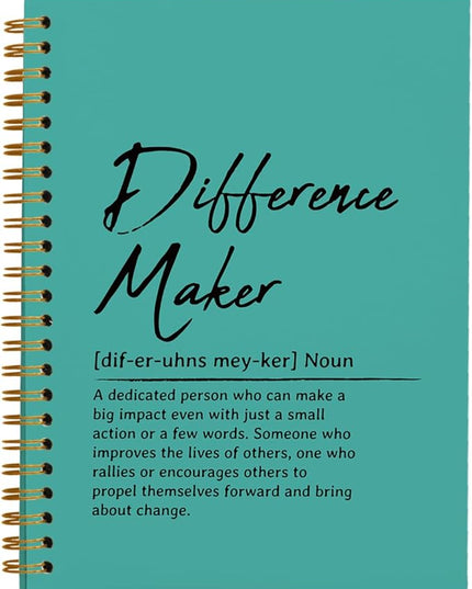 OXW Green Meeting Notebooks for Work, Difference Maker Gift Office Work Notebook Journal for Writing Note Taking, Thank You Gifts for Women Men Leader Boss Mentor Manager Principal, 5.5"x8.3"