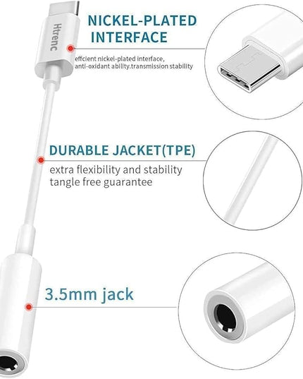 USB C to 3.5mm Headphone Jack Adapter for iPhone17/ iPhone 16/16 Pro/15/15 Pro/Pro Max/Plus, Type C Aux Audio Dongle Cable Cord Compatible with iPad, Samsung Galaxy S23/S23/S22/S21, MacBook（200 Pack）