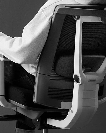 Autonomous ErgoChair Pro Ergonomic Office Chair Foam Black & White Adjustable Lumbar Support, Rolling Swivel - Home Office Desk Chairs with Wheels and Arms - Ergonomic Desk Chair Comfy for Gaming