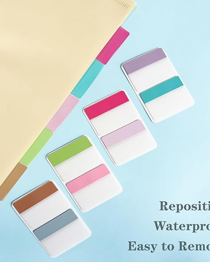 ELII 300 PCS Tabs 2 Inch Sticky Index Tabs,Writable and Repositionable Page Markers File Tabs Self Adhesive, Tape Flags for Pages Notebooks