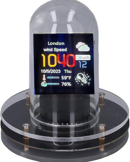 IPS Nixie Tube Clock Simulation, RGB Digital Display, 12/24h Weather Mode, Electronic Album Feature with No Assembly Required, Retro Friends