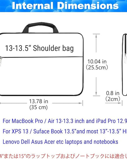 Laptop Shoulder Bag 13 13.3 14 Inch Case Compatible with MacBook Pro 14 2025-2021 M4/M3/M2/M1, Mac Air/pro 13-13.3 Inch and Most Popular 13-14 Notebooks,Spill-Resistant Briefcase, Jellyfish Flower