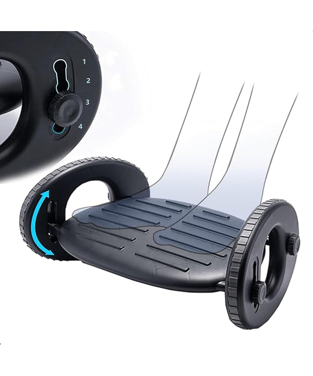 Under Desk Footrest – 4-Level Angle Adjustment & Active Rocker Feature, Durable ABS Foot Support, Anti-Slip Design, Ideal for Office, Home, Travel & Posture Correction