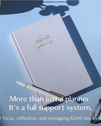 The ADHD Planner for Adults - Undated Daily & Weekly ADHD Journal for Disorganized People, 90 Days - Habit Tracker, Record Emotions & Mood - Academic Goals - Structure & Focus for Adults Brains