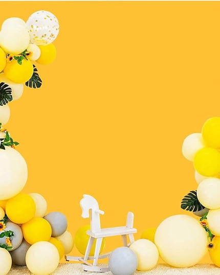 Yellow Photo Backdrop for Photoshoot Yellow Background for Photography Photo Backdrop Curtain for Party 5 x 7 FT