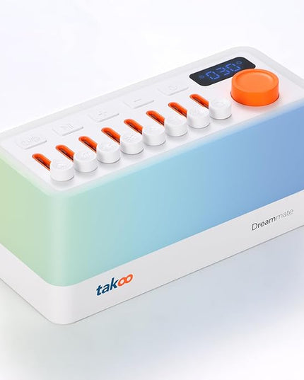 TAKOO 3-in-1 Sleep Sound Machine/Portable Bluetooth Speaker/12 Colors Night Light, Mixable 8 Nature Sounds & White Noise Machine, Sleep Timer for Sleep Aid