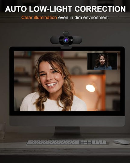 EMEET 1080P Webcam with Microphone, C960 Web Camera, 2 Mics Streaming Webcam, 90°FOV Computer Camera, Plug and Play USB Web Cam for Online Calling/Conferencing, Zoom/Teams/Facetime/YouTube, Laptop/PC