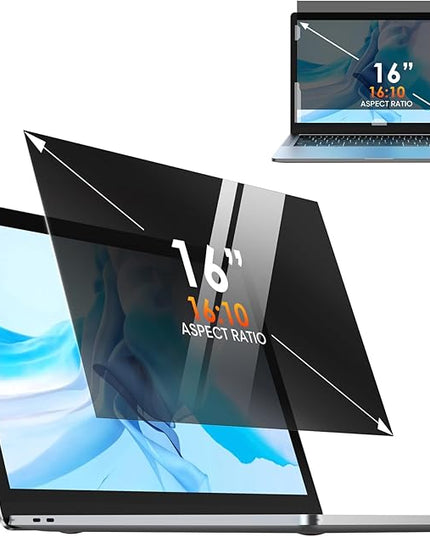 Yamaya 16 Inch Laptop Privacy Screen, Removable 16:10 Aspect Privacy Filter Screen Protector