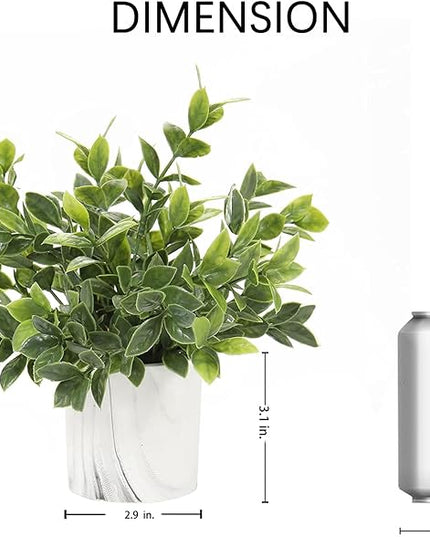 Hollyone Faux Plants Indoor Artificial Mini Potted Plants Plastic Green Plant Small Fake Plants Eucalyptus Decor in Pots for Home Table Room Bathroom Decor