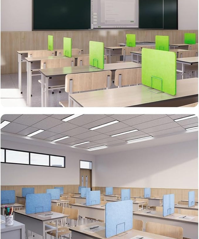 Desk Privacy Divider, Acoustic Freestanding Desk Divider, Noise Reducing Desk Privacy Panel for Table Standing Sound Proof Desktop Office Classroom(Gray,40x50CM)