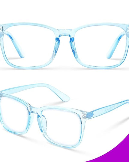 VISOONE Blue Light Blocking Glasses Square with Anti Computer Glare for Gaming Women and Men MONTANA