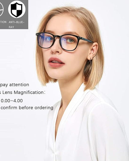 Henotin 3 Pack Blue Light Blocking Reading Glasses,Spring Hinge Computer Readers for Men Women,Anti UV Ray Filter Eyeglasses (Mixed Color, 0.50)