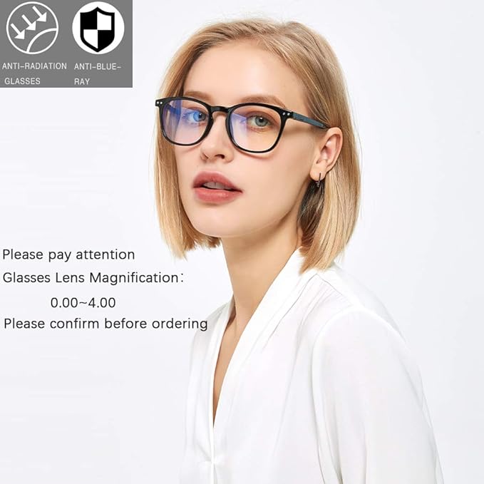 Henotin 3 Pack Blue Light Blocking Reading Glasses,Spring Hinge Computer Readers for Men Women,Anti UV Ray Filter Eyeglasses (Mixed Color, 0.75)