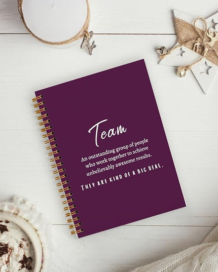 hold fizz Purple Meeting Notebook for Work, Employee Appreciation Gifts, Team Gifts for Employees, Journals for Writing, Thank You Gifts for Women Men Leader Boss Mentor Manager Coworkers, 5.5"x8.3"