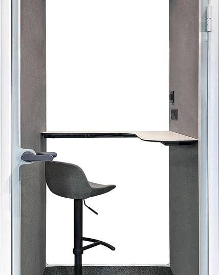 Soundproof Office Pod Booth, Quiet Meeting Pod with Acoustic Panels, Portable Modular Pod, Privacy Booth for Private Phone Calling, Single Person Workspace with Sound Isolation H92in W43in D40in