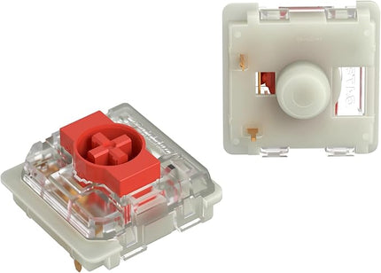 GATERON KS-33 Low Profile 2.0 Red Keyboard Switches, 3 Pin 50gf RGB LED Factory Pre-lubed Fit for NuPhy/Keychron Mechanical Keyboard (Red,35PCS)